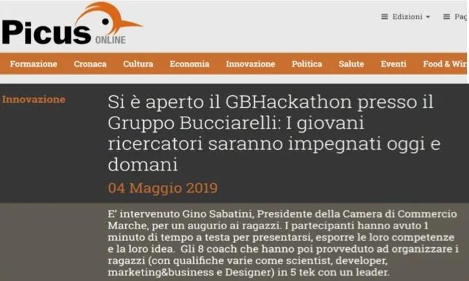 Picus Online - 04/05/2025 - Si è aperto il GB Hackathon presso il Gruppo Bucciarelli